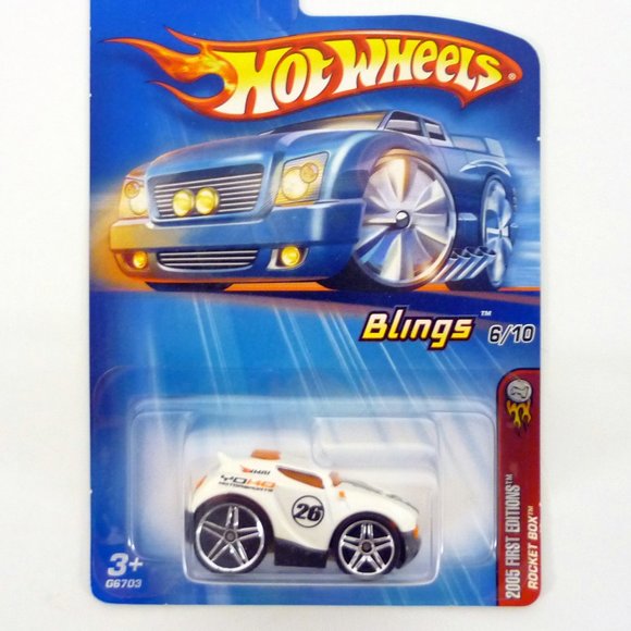 Hot Wheels Rocket Box #036 Blings 6/10 White Die-Cast Car 2005 - Picture 1 of 1
